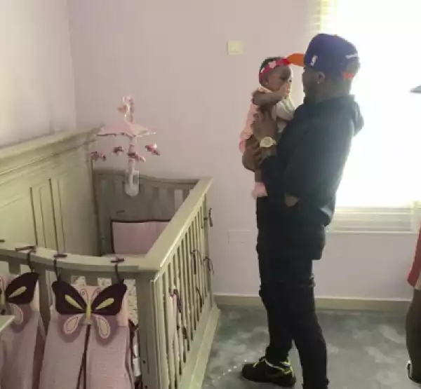 Davido Pictured Playing With His Daughter, Imade